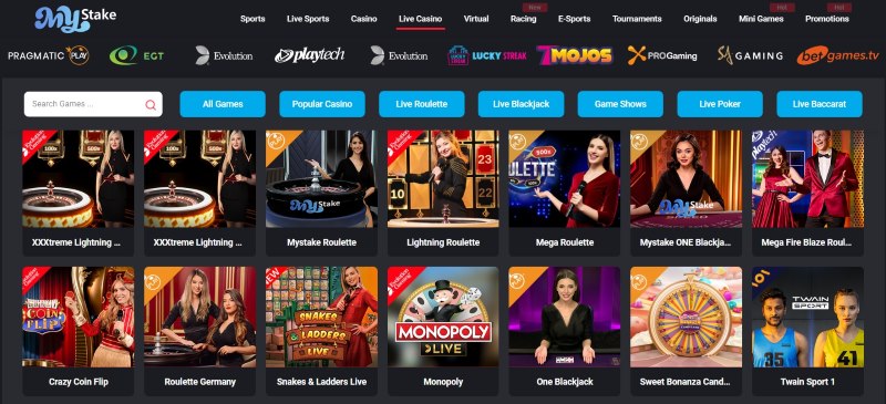 MyStake live games